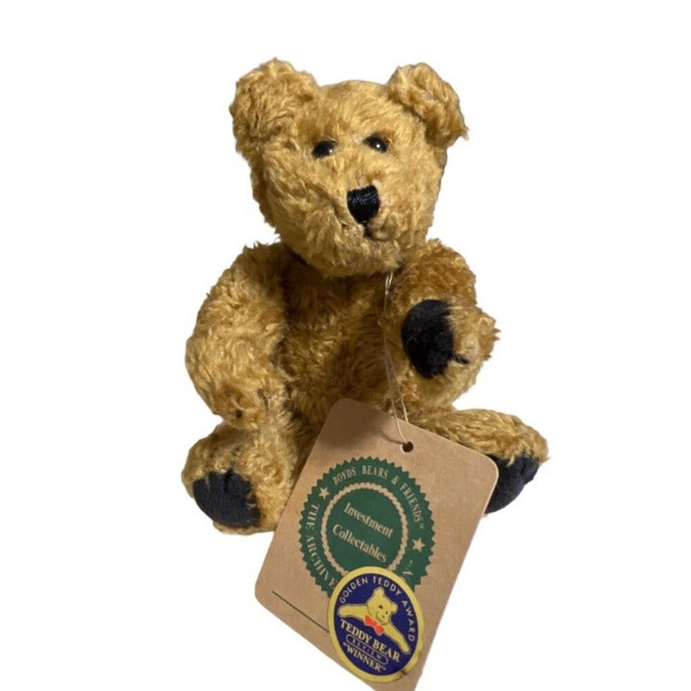 Vintage NWT Boyd's Small Reticulating Brown Plush Bear